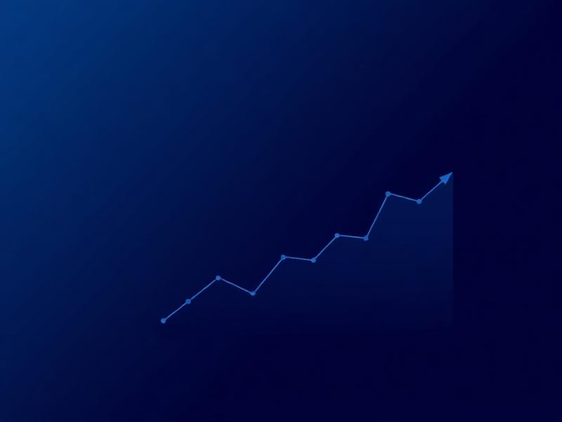 Product growth chart showing upward trend